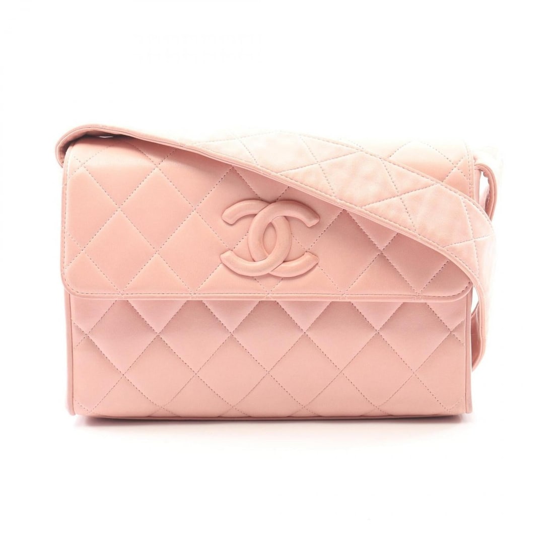 Chanel Matelassé Shoulder Bag/Handbag, Lambskin Leather, Women's, Pink: --- Catalog ---Category: SizeSize (HxWxD): 17cm x 23cm x 8cm / 6.69'' x 9.05'' x 3.14''Strap Length: 101cm / 39.76''Category: DesignType: Handbag, Shoulder bagColor: PinkGender: WomenMaterial: Leather