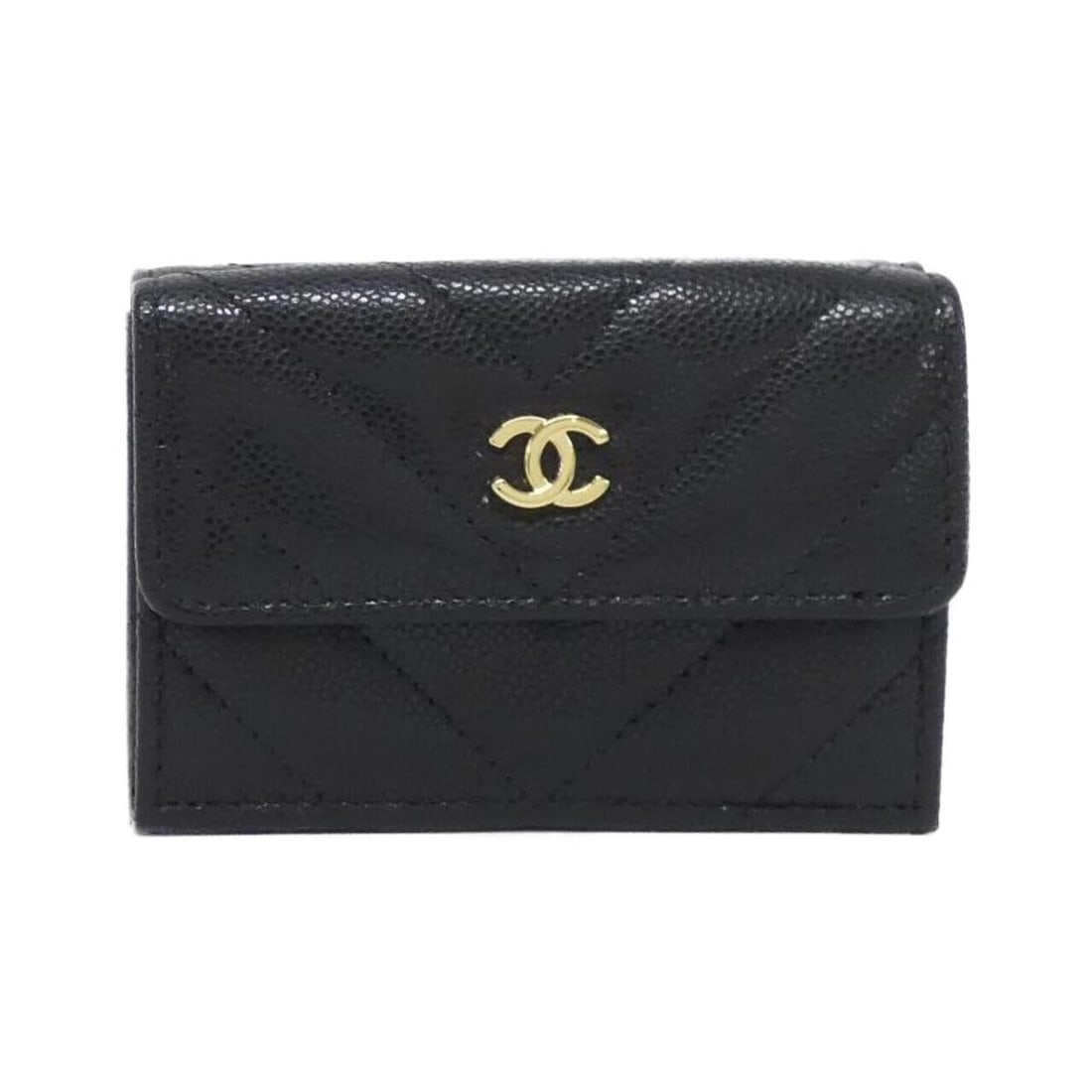Chanel Timeless Classic Line AP5202 Wallet: --- Catalog ---Category: SizeSize (HxWxD): 7cm x 10.5cm x 4cm / 2.75'' x 4.13'' x 1.57''Category: DesignType: Wallet (tri-fold)Color: BlackGender: Men,WomenMaterial: Grained Calfskin Category: General