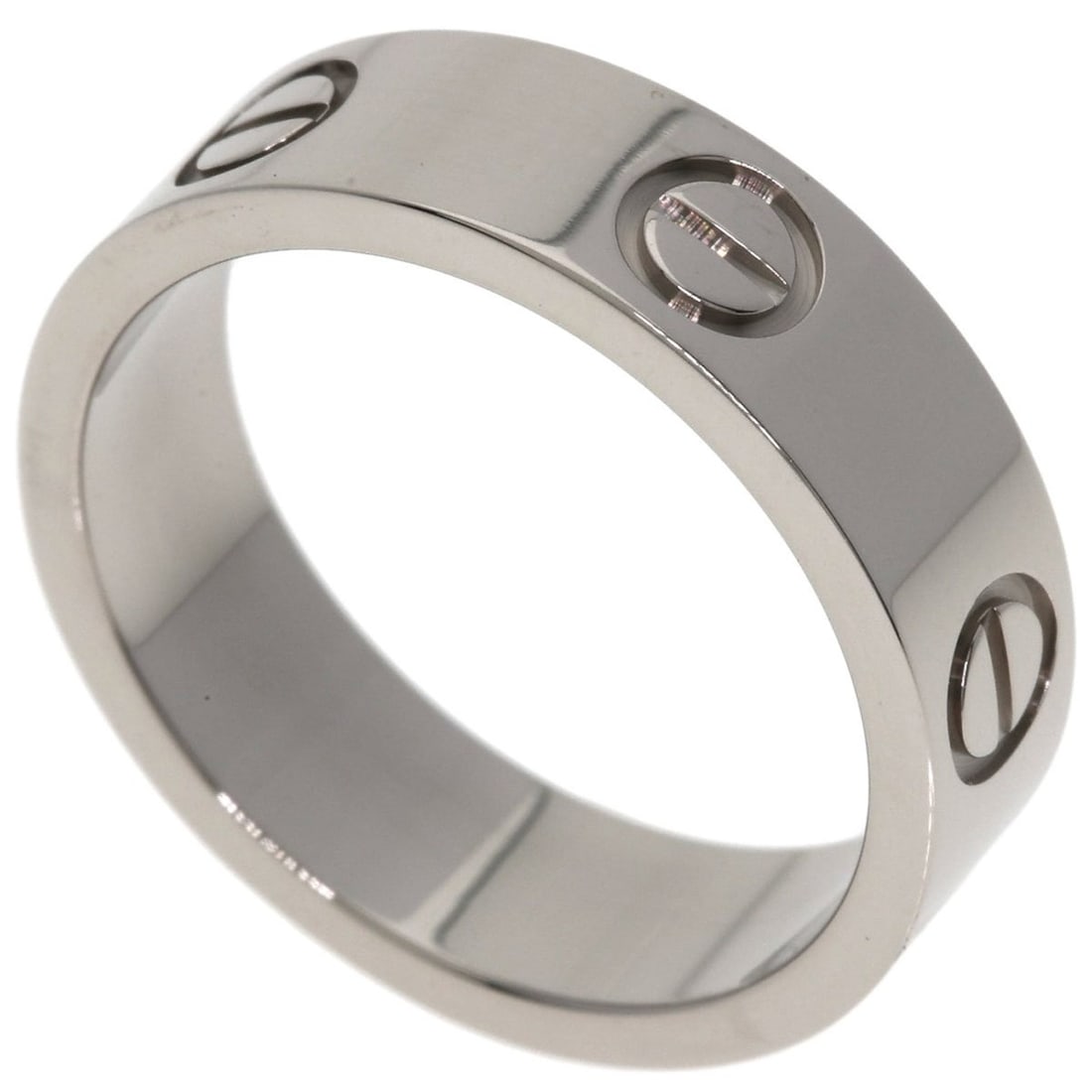 Cartier Love Ring #53, 18K White Gold, Women's Ring, CARTIER: --- Catalog ---Category: SizeWidth: 5.5mm / 0.22''Weight: 7.2g / 0.25oz.JP Size: 13US Size: 6.5Category: DesignType: Band ringColor: WhiteGender: WomenMaterial: White gold (18K)Category: GeneralLine: 