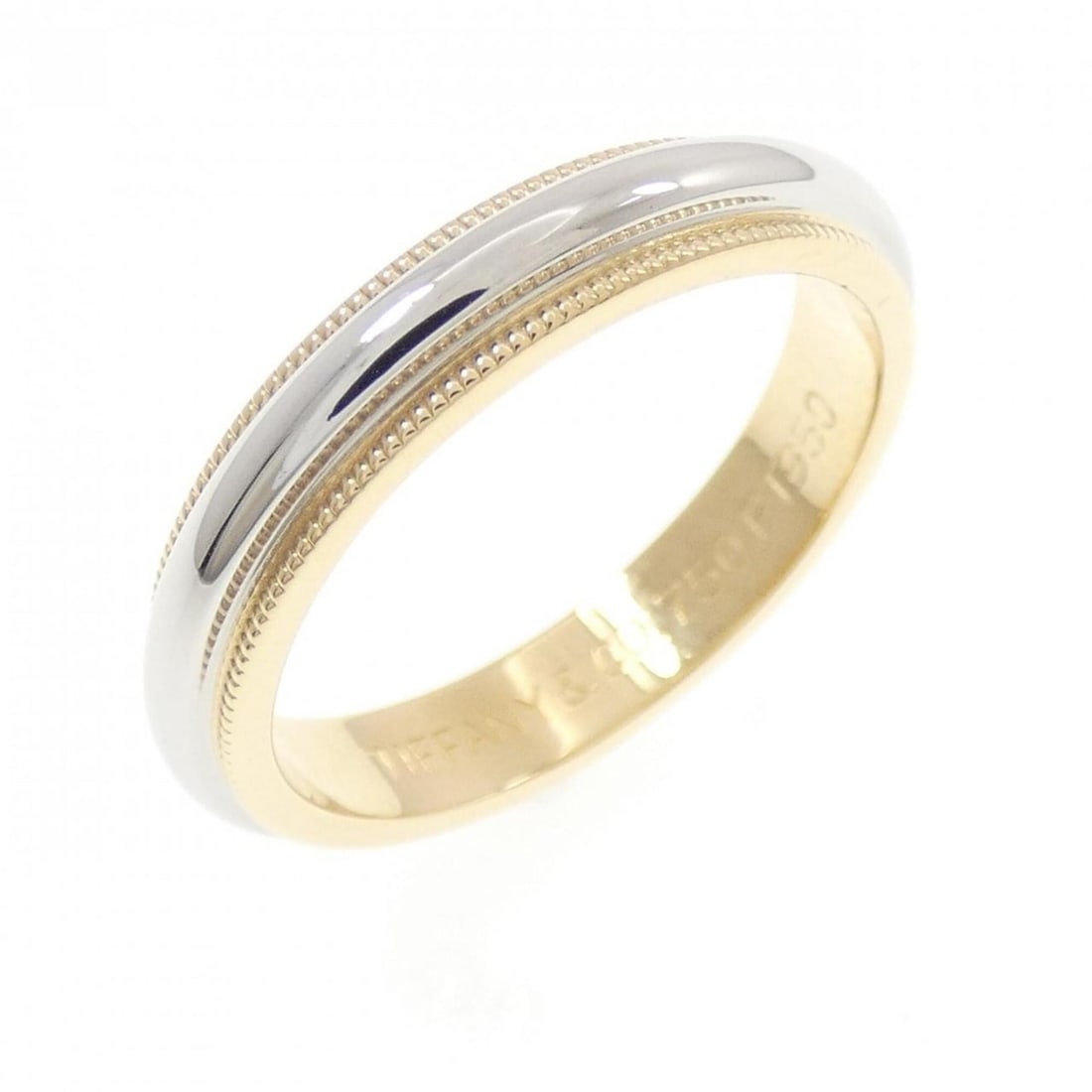 Tiffany & Co. Milgrain Ring: --- Catalog ---Category: SizeJP Size: 13US Size: 6.5Category: DesignColor: Yellow goldGender: WomenMaterial: Platinum 950Category: GeneralBrand: Tiffany--- Item List ---Section: ConditionRanking: Rank