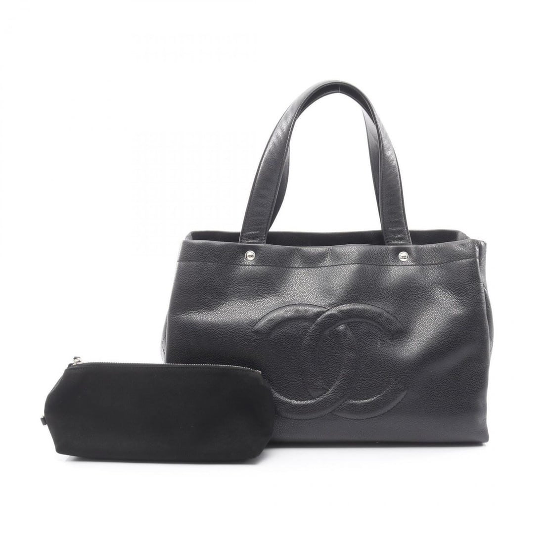 Chanel Matelassé Large Coco Mark Handbag, Caviar Leather (Grained Calfskin), Women's, Black: --- Catalog ---Category: SizeSize (HxWxD): 24cm x 38cm x 15cm / 9.44'' x 14.96'' x 5.9''Category: DesignType: Handbag, Tote bagColor: BlackGender: WomenMaterial: Grained Calfskin Category: GeneralBran