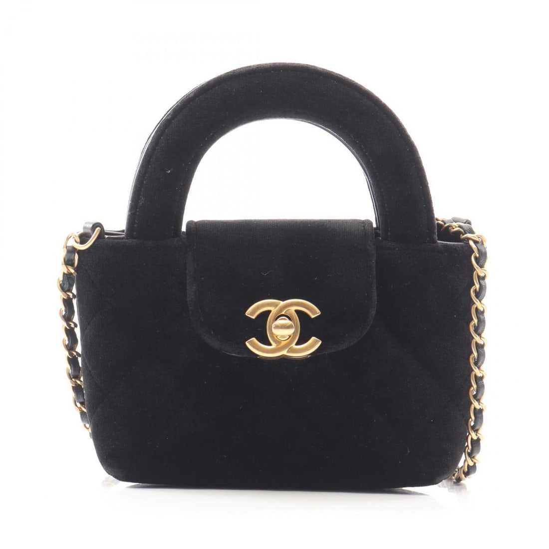 Chanel Matelassé 2-Way Shoulder Bag/Handbag, Fabric, Women's, Black: --- Catalog ---Category: SizeSize (HxWxD): 9.5cm x 13cm x 4cm / 3.74'' x 5.11'' x 1.57''Category: DesignType: Handbag, Shoulder bagColor: BlackGender: WomenMaterial: Fabric Category: GeneralBrand: Cha