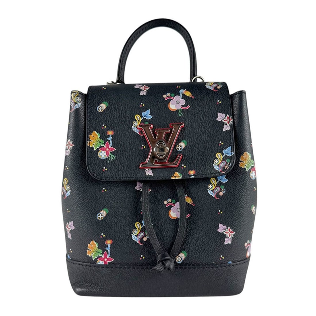Louis Vuitton Lock Me Backpack, Leather, Black Multicolor, Women's, M54848 z9349: --- Catalog ---Category: SizeSize (HxWxD): 22cm x 16cm x 9cm / 8.66'' x 6.29'' x 3.54''Category: DesignType: BackpackColor: Black, Multi-colorGender: WomenMaterial: Leather Category: GeneralMPN: M5484