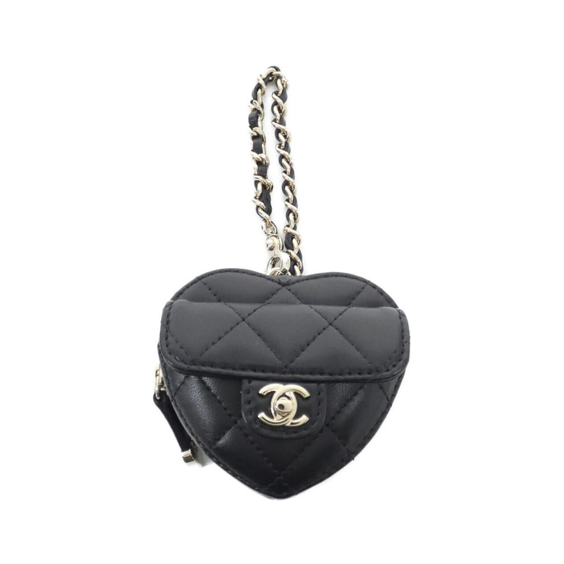 Chanel AP4838 Accessory Bag Charm: --- Catalog ---Category: SizeChain Length: 220.00mm / 8.66''Size (HxWxD): 80.00mm x 80.00mm x 40.00mm / 3.15'' x 3.15'' x 1.57''Category: DesignType: Handbag charmColor: BlackGender: WomenMaterial: Le