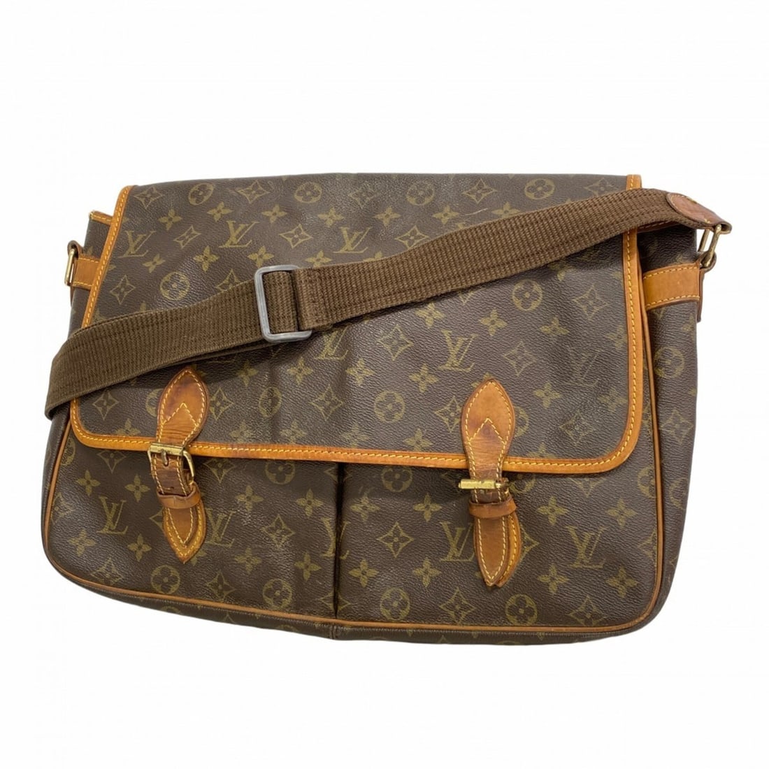 Louis Vuitton Monogram Gibeciere GM Shoulder Bag M42249 Brown Women's: --- Catalog ---Category: SizeSize (HxWxD): 31.5cm x 40cm x 11.5cm / 12.4'' x 15.74'' x 4.52''Category: DesignType: Shoulder bagColor: BrownGender: WomenCategory: GeneralMPN: M42249Brand: Louis Vuitton