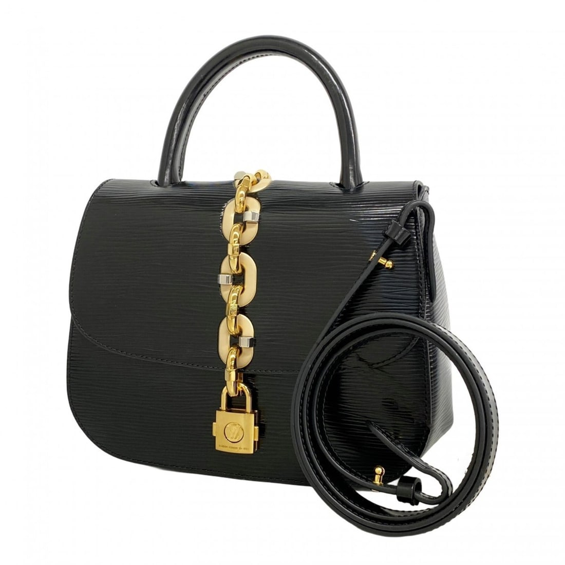 Louis Vuitton Epi Chain It PM Handbag, Noir, 2-way bag for women, P2731528: --- Catalog ---Category: SizeSize (HxWxD): 17cm x 21cm x 7.5cm / 6.69'' x 8.26'' x 2.95''Category: DesignType: HandbagColor: NoirGender: WomenCategory: GeneralBrand: Louis Vuitton--- Item List ---Sect