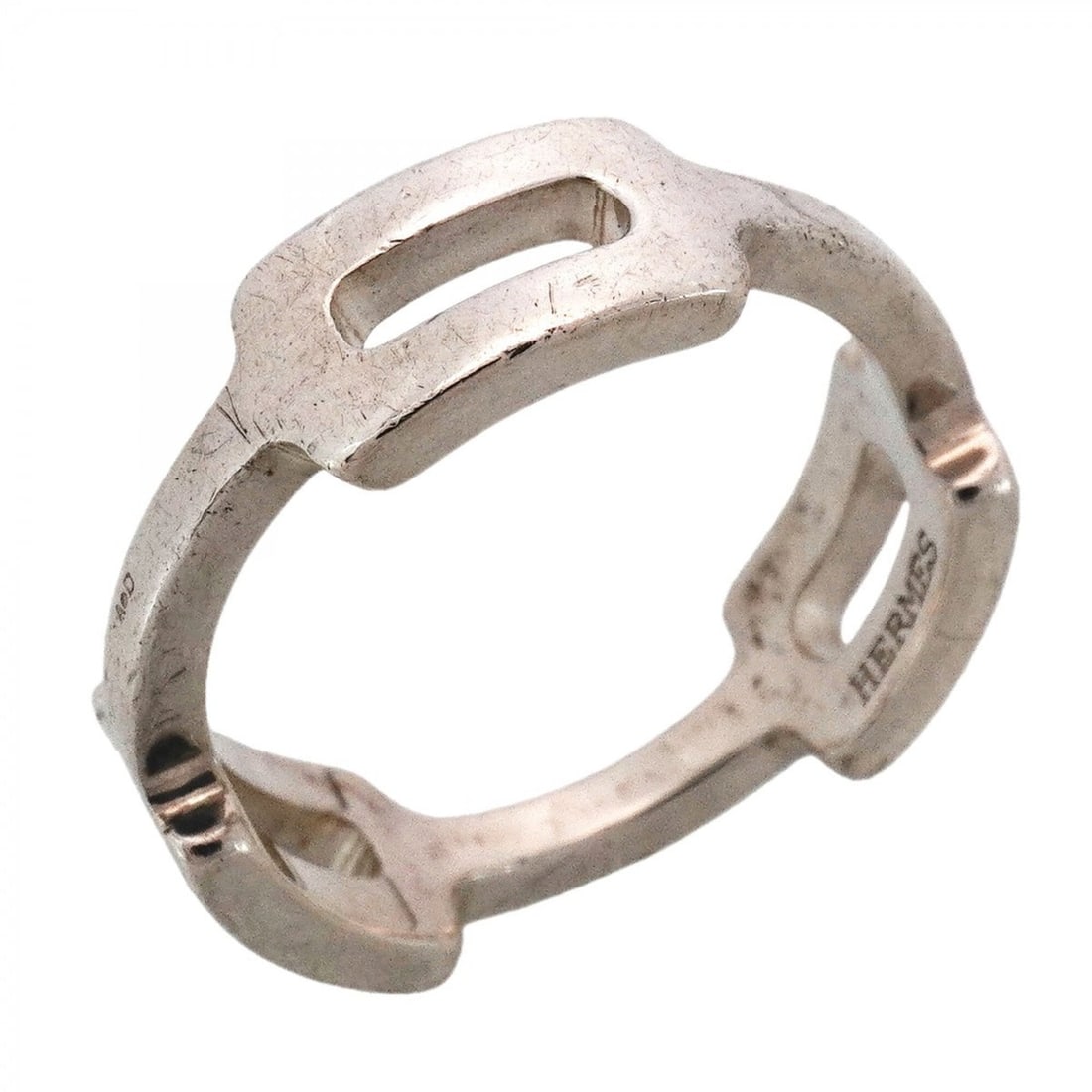Hermes Ring, Sterling Silver 925, Size #54, Women's, P2508869: --- Catalog ---Category: SizeUS Size: 7Brand Size: 54Category: DesignType: Band ringGender: WomenMaterial: Silver 925Category: GeneralBrand: Hermes--- Item List ---Section: ConditionRanking: Rank AB U