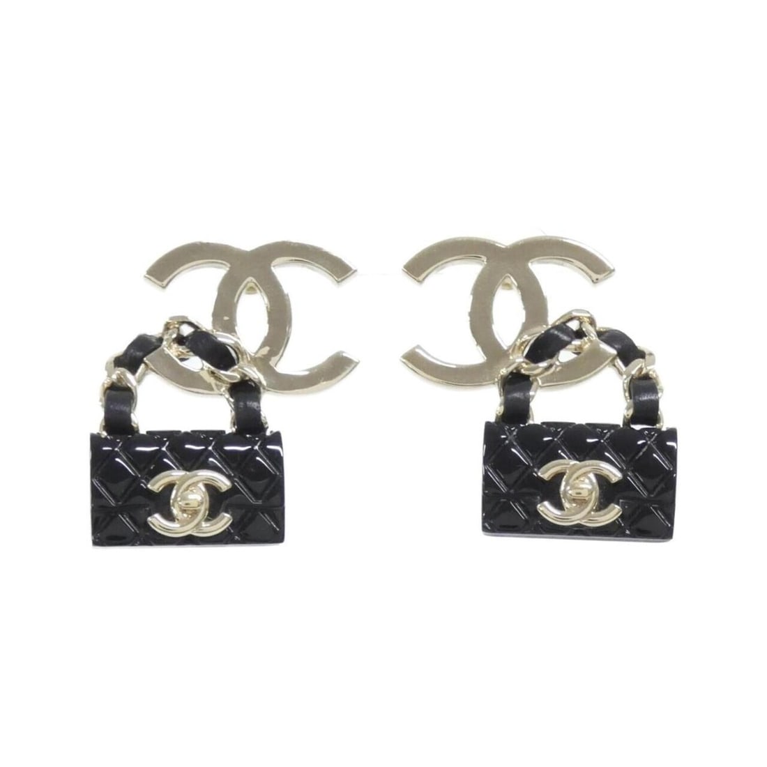 Chanel ABA008 Earrings: --- Catalog ---Category: SizeSize (HxWxD): 35.00mm x 31.00mm / 1.38'' x 1.22''Category: DesignType: Drop earringsColor: BlackGender: WomenMaterial: LeatherLeather/Fur Type: CalfskinCategory: GeneralBr