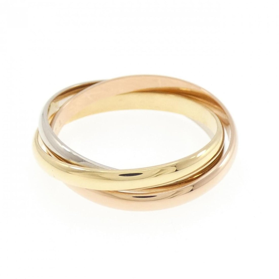 Cartier Trinity Ring: --- Catalog ---Category: SizeJP Size: 17.5US Size: 8.5Category: DesignColor: Pink, White, YellowGender: Women,MenMaterial: Pink gold (18K), White gold (18K), Yellow gold (18K)Category: GeneralBrand: C