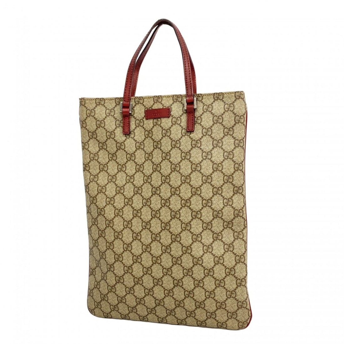 Gucci GG Supreme Tote Bag 117551 Brown Bordeaux Women's: --- Catalog ---Category: SizeSize (HxWxD): 34.5cm x 26cm x 2cm / 13.58'' x 10.23'' x 0.78''Category: DesignType: Tote bagColor: Bordeaux, BrownGender: WomenMaterial: PVC Hardware Color: SilverCategory