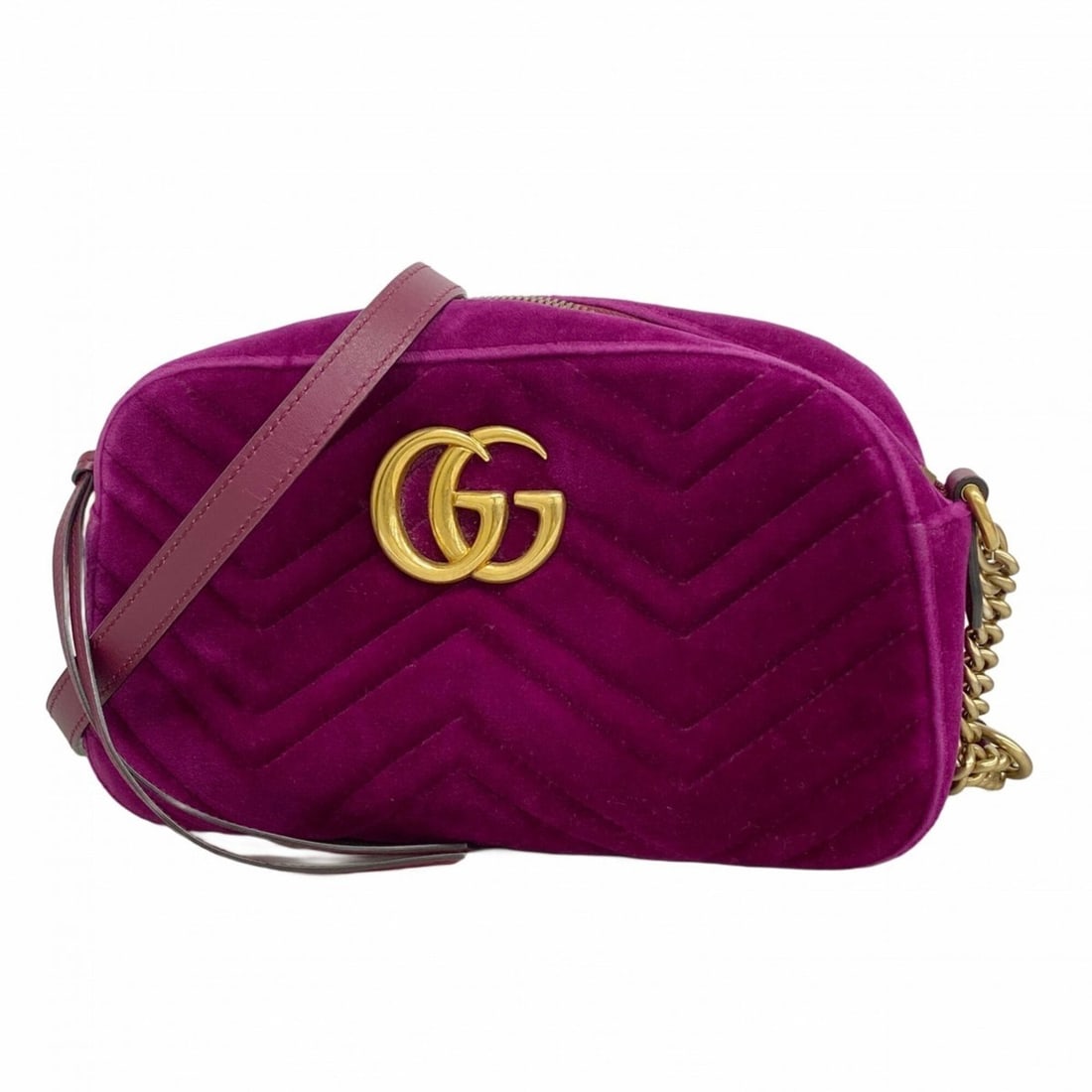 Gucci GG Marmont Shoulder Bag 447632 Velvet Purple Women's: --- Catalog ---Category: SizeSize (HxWxD): 14.5cm x 24cm x 7.5cm / 5.7'' x 9.44'' x 2.95''Category: DesignType: Shoulder bagColor: PurpleGender: WomenMaterial: Velvet Category: GeneralMPN: 447632Brand