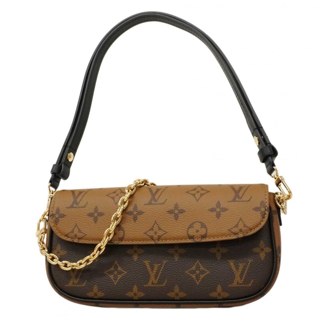 Louis Vuitton Monogram Reverse Wallet-on-Chain Ivy Shoulder Bag, M26587, Brown, 2-way bag for women: --- Catalog ---Category: SizeSize (HxWxD): 12.5cm x 23cm x 5cm / 4.92'' x 9.05'' x 1.96''Category: DesignType: Shoulder bagColor: BrownGender: WomenCategory: GeneralMPN: M26587Brand: Louis Vuitton--- 