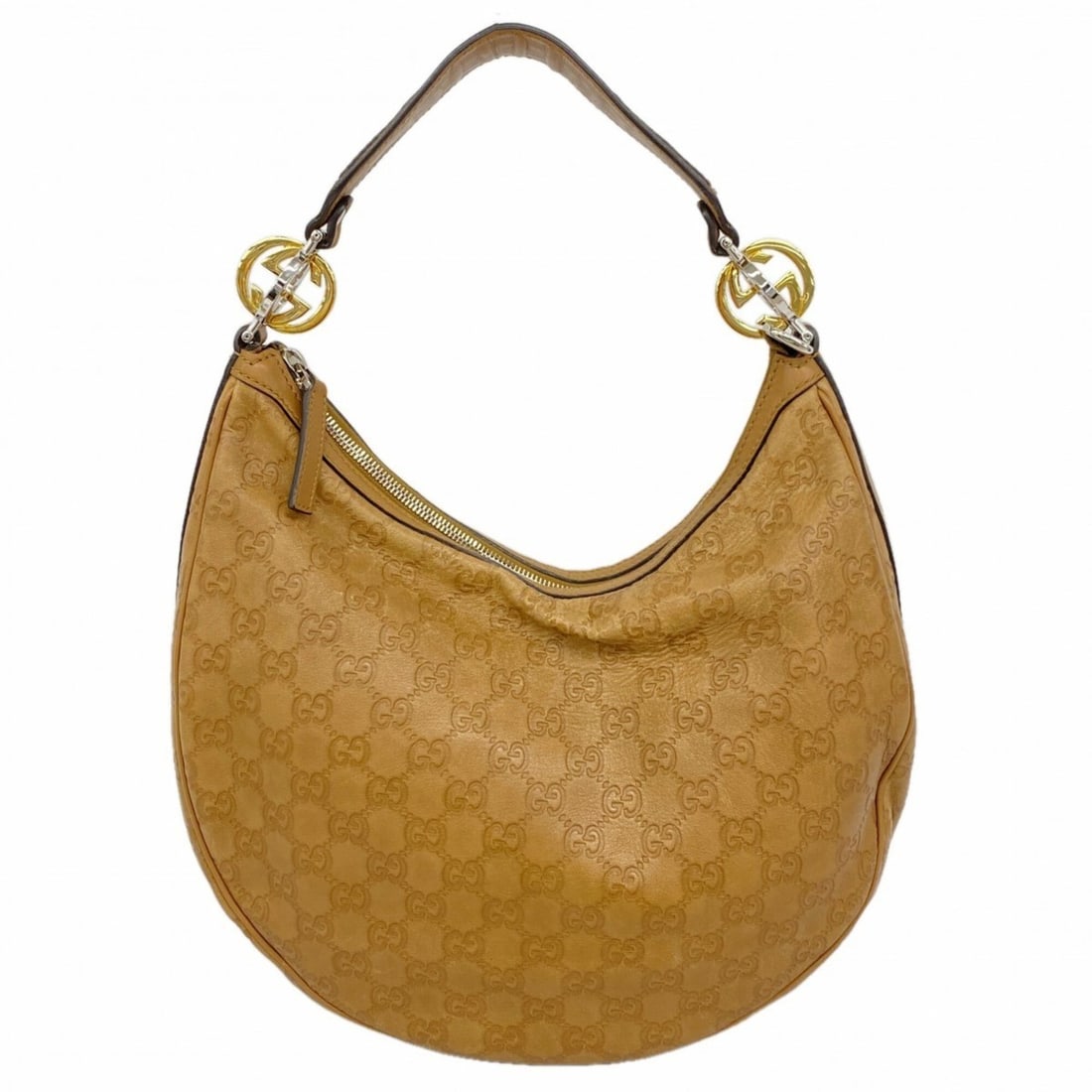 Gucci Shoulder Bag, Guccissima Interlocking G, 232962, Leather, Brown Gold, Women's: --- Catalog ---Category: SizeSize (HxWxD): 23cm x 35cm x 12cm / 9.05'' x 13.77'' x 4.72''Category: DesignType: Shoulder bagColor: BrownGender: WomenMaterial: Leather Hardware Color: Gold, SilverCatego