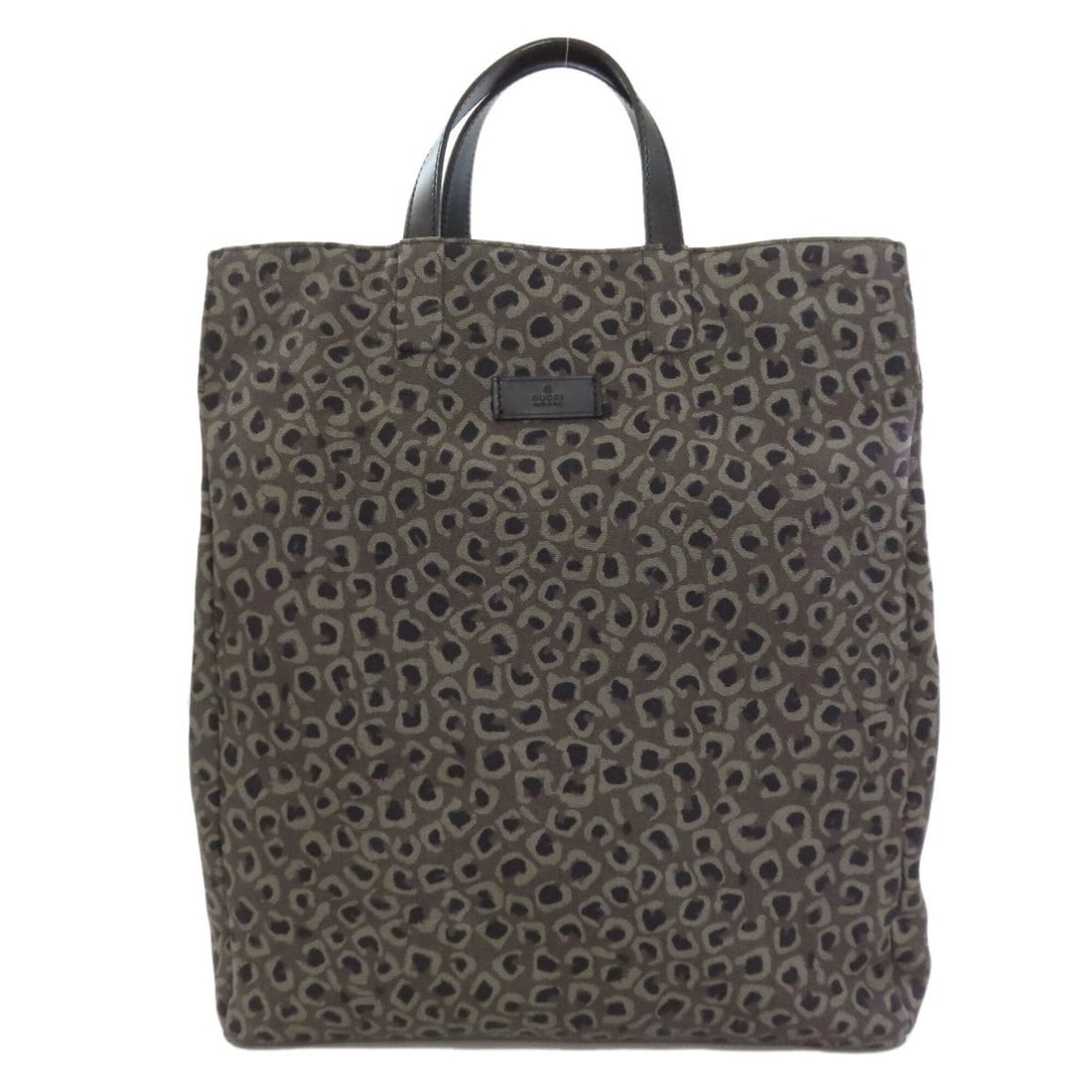 Gucci 341739 Leopard Print Tote Bag, Canvas/Calfskin, Women's GUCCI (1 of 17)