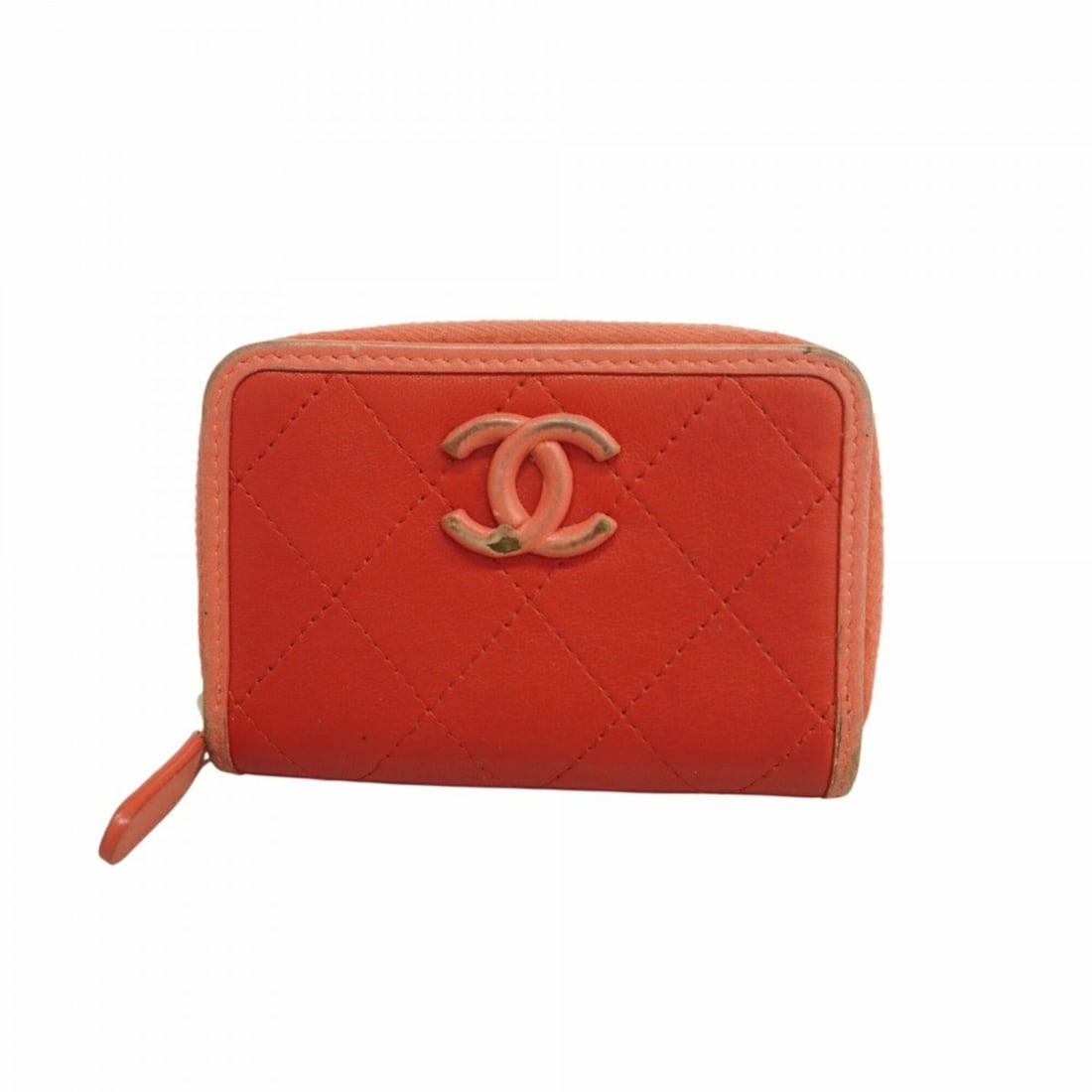 Chanel Matelassé Lambskin Wallet/Coin Case, Red, Women's: --- Catalog ---Category: SizeSize (HxWxD): 7.5cm x 11cm x 1.5cm / 2.95'' x 4.33'' x 0.59''Category: DesignType: Coin purse/coin caseColor: Red colorGender: WomenMaterial: Leather Leather/Fur Type: Lam