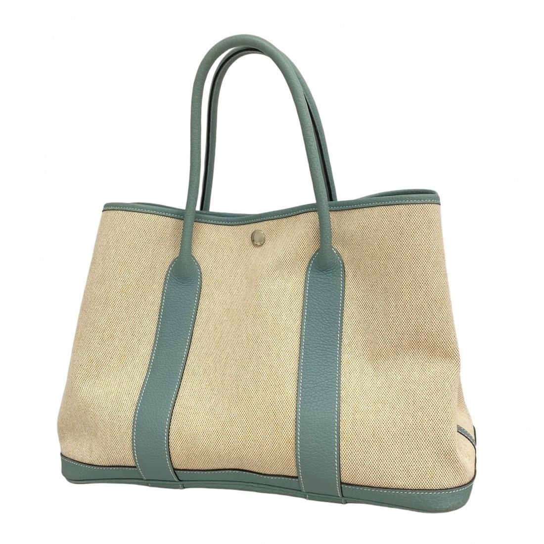 Hermes Garden PM Tote Bag, Toile H, Light Blue, ?M stamp, Women's.: --- Catalog ---Category: SizeSize (HxWxD): 26.5cm x 36.5cm x 17.5cm / 10.43'' x 14.37'' x 6.88''Category: DesignType: Tote bagColor: Light blueGender: WomenMaterial: Toile H Hardware Color: SilverCate