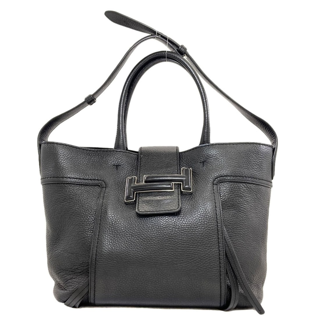 Tod's Double T Shopping Bag 2-Way Tote Leather Women's TODS: --- Catalog ---Category: SizeSize (HxWxD): 25cm x 29cm x 13cm / 9.84'' x 11.41'' x 5.11''Category: DesignType: Shopping bag, Tote bagColor: BlackGender: WomenMaterial: Leather Category: GeneralBrand: 