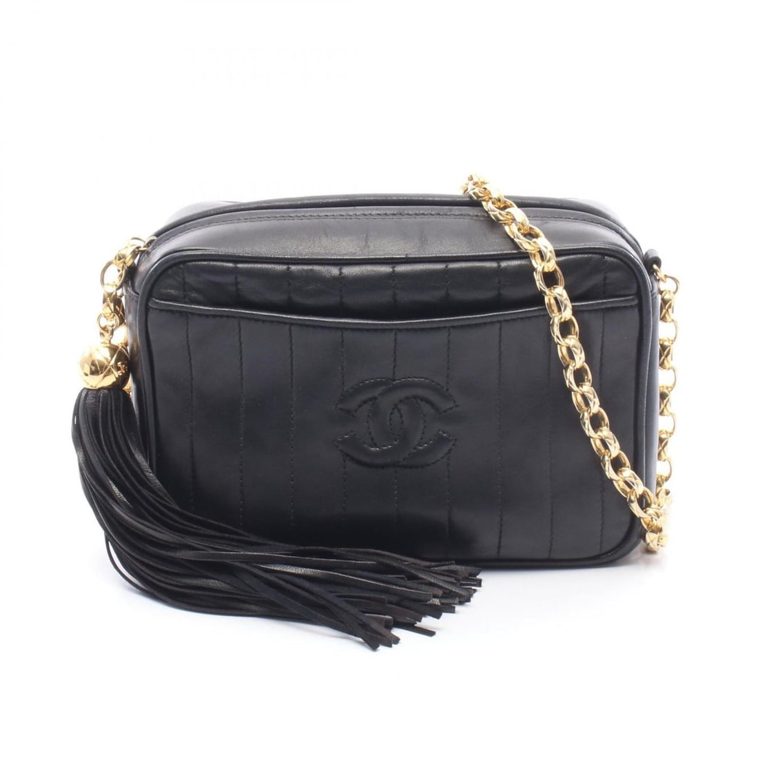 Chanel Mademoiselle Coco Mark Shoulder Bag/Handbag, Lambskin Leather, Women's, Black: --- Catalog ---Category: SizeSize (HxWxD): 13cm x 18.5cm x 7cm / 5.11'' x 7.28'' x 2.75''Category: DesignType: Handbag, Shoulder bagColor: BlackGender: WomenMaterial: Leather Leather/Fur Type: Lambski
