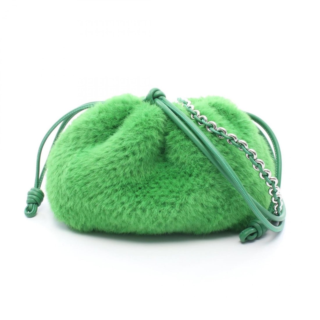 LOEWE Flamenco Purse Shoulder Bag/Handbag, Leather, Faux Fur, Women's, Green, A411FCRX25: --- Catalog ---Category: SizeSize (HxWxD): 20cm x 29cm x 11cm / 7.87'' x 11.41'' x 4.33''Category: DesignType: Handbag, Shoulder bagColor: GreenGender: WomenMaterial: Faux fur , Leather Category: Gene