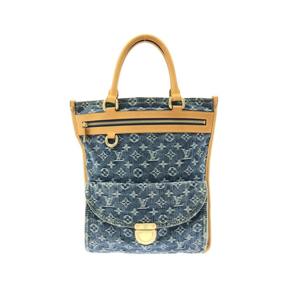 Louis Vuitton LV Remix (Monogram Denim) Flat Shopper M95018 Handbag: --- Catalog ---Category: SizeSize (HxWxD): 37cm x 33cm x 1cm / 14.56'' x 12.99'' x 0.39''Category: DesignType: HandbagColor: BlueGender: Women,MenMaterial: Monogram Denim Category: GeneralMPN: M92144B
