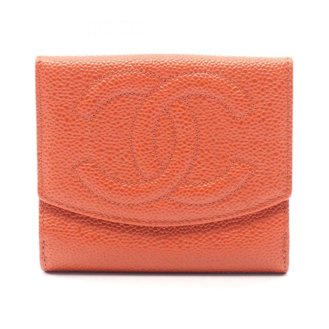 Chanel Coco Mark Double Snap Wallet, Caviar Leather (Grained Calfskin), Women's, Brown: --- Catalog ---Category: SizeSize (HxWxD): 10cm x 11.5cm x 2cm / 3.93'' x 4.52'' x 0.78''Category: DesignType: Wallet (bi-fold)Color: BrownGender: WomenMaterial: Grained Calfskin Category: GeneralBran