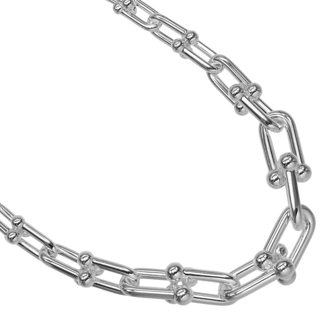 Tiffany HardWear Graduated Link Necklace, Sterling Silver 925, Approx. 105.4g, TIFFANY & Co.: --- Catalog ---Category: SizeNeck Circumference: 45.7 cm / 17.99''Category: DesignColor: SilverGender: WomenMaterial: Silver 925Necklace Type: NecklaceCategory: GeneralBrand: Tiffany--- Item List ---S