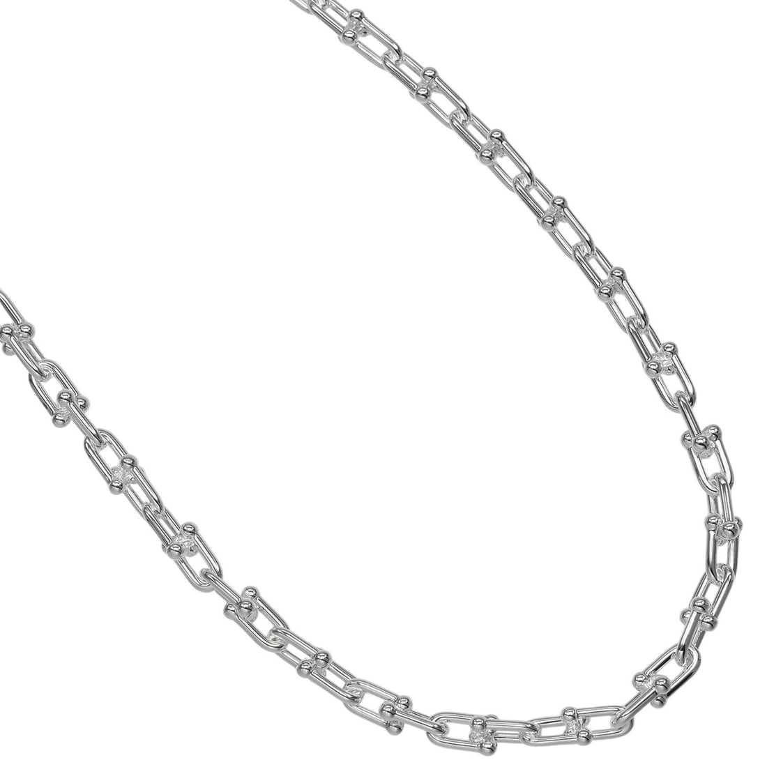 Tiffany HardWear Small Link Necklace, Sterling Silver 925, Approx. 43g, TIFFANY & Co.: --- Catalog ---Category: SizeNeck Circumference: 45.7 cm / 17.99''Category: DesignGender: WomenMaterial: Silver 925Necklace Type: NecklaceCategory: GeneralBrand: Tiffany--- Item List ---Section: Condi