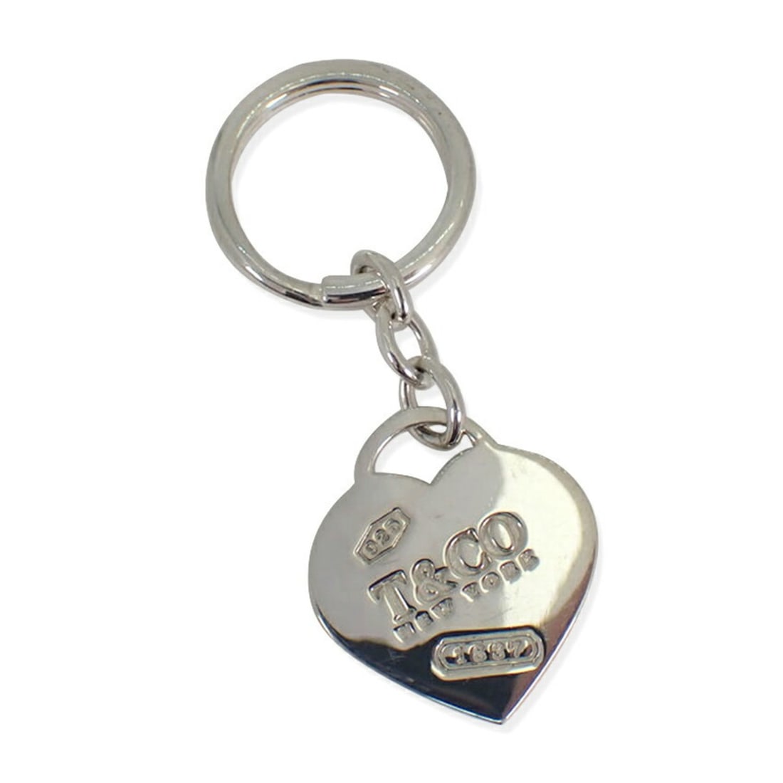 TIFFANY & Co. 925 Heart Keyring: --- Catalog ---Category: DesignType: KeyringGender: WomenMaterial: Sterling silver 925Category: GeneralBrand: Tiffany--- Item List ---Section: ConditionRanking: Rank A Used - A few traces of usage, so