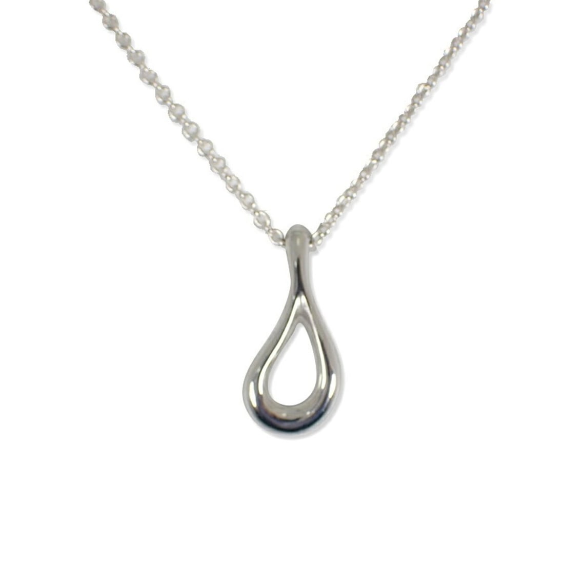 TIFFANY & Co. 925 Teardrop Pendant Necklace: --- Catalog ---Category: SizePendant Size: 17mm x 7.7mm / 0.66'' x 0.3''Neck Circumference: 40.5 cm / 15.94''Category: DesignGender: WomenMaterial: Sterling silver 925Necklace Type: NecklaceCategory: 