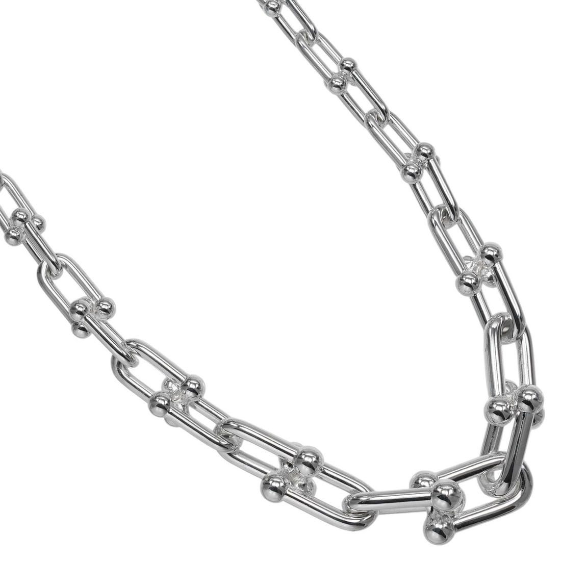 Tiffany HardWear Graduated Link Necklace, Sterling Silver 925, Approx. 106.9g, TIFFANY & Co.: --- Catalog ---Category: SizeNeck Circumference: 45.7 cm / 17.99''Category: DesignGender: WomenMaterial: Silver 925Necklace Type: NecklaceCategory: GeneralBrand: Tiffany--- Item List ---Section: Condi