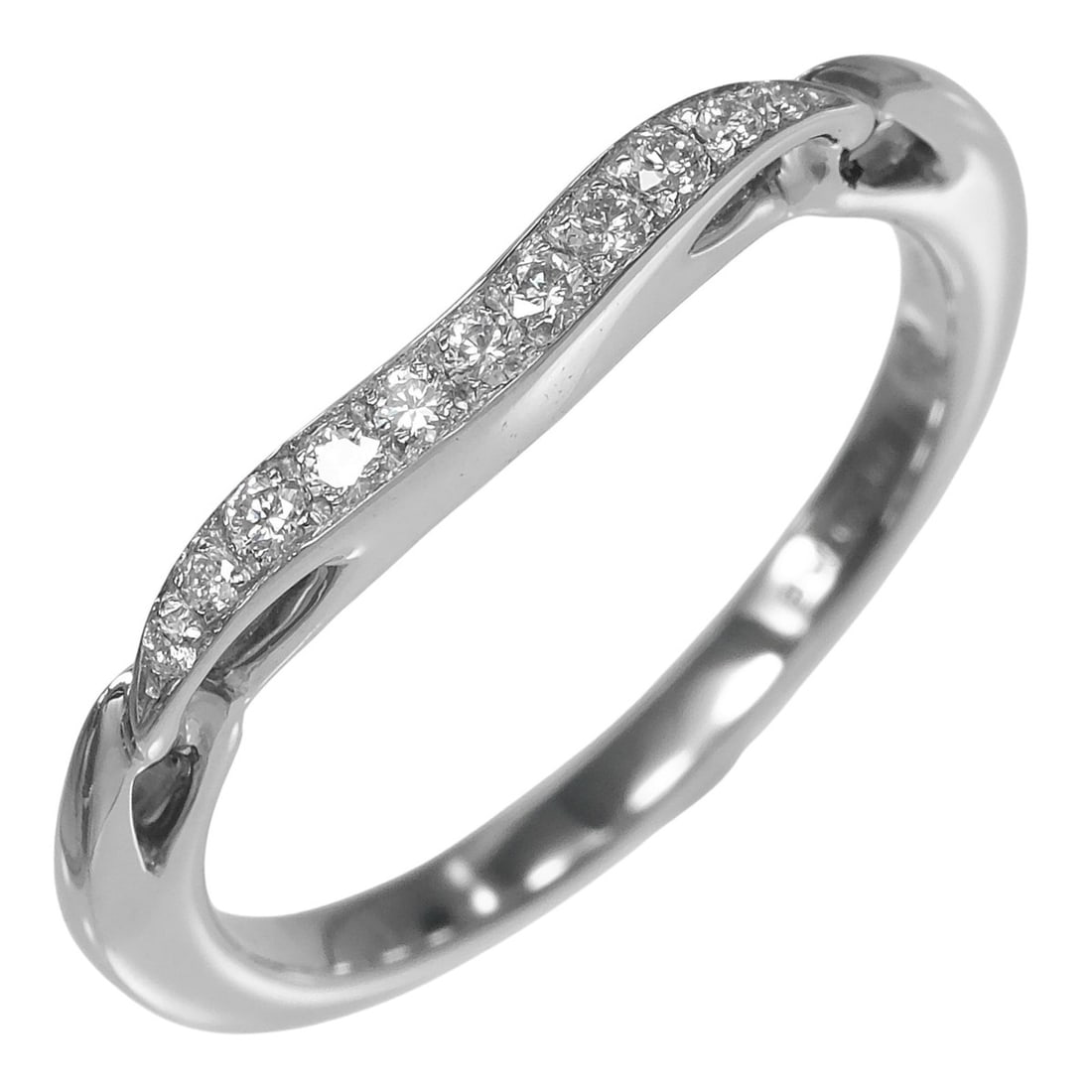 Bulgari Incontro d'Amore Ring, Size 7, Platinum 950, Diamond, Approx. 2.85g, BVLGARI: --- Catalog ---Category: SizeJP Size: 7US Size: 4Category: DesignType: Band ringGender: WomenMaterial: Platinum 950Category: GeneralBrand: Bvlgari--- Item List ---Section: ConditionRanking: Rank A Use