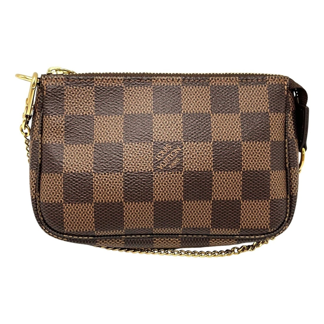 Louis Vuitton Accessoires Mini Pouch N58009 Damier Canvas Brown Women's: --- Catalog ---Category: SizeSize (HxWxD): 9.5cm x 14cm x 3cm / 3.74'' x 5.51'' x 1.18''Category: DesignType: Pochette, PouchColor: BrownGender: WomenMaterial: Damier Canvas Category: GeneralMPN: N580
