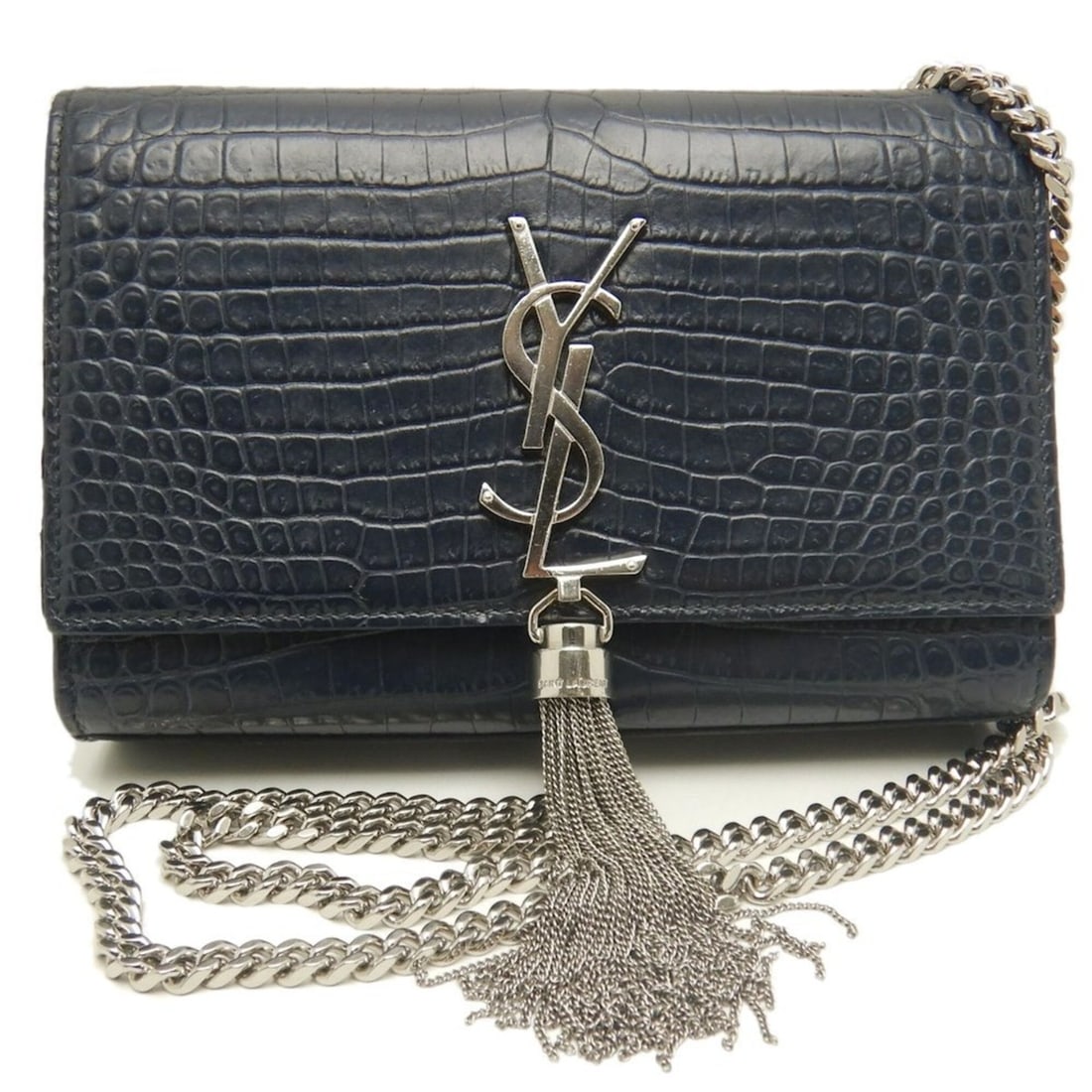 YVES SAINT LAURENT Saint Laurent Kate Small Embossed Leather Shoulder Bag 474366 Navy Women's 253665: --- Catalog ---Category: SizeSize (HxWxD): 13cm x 20cm x 5.5cm / 5.11'' x 7.87'' x 2.16''Category: DesignType: Shoulder bagColor: NavyGender: WomenMaterial: Leather Category: GeneralMPN: 474366Brand: 