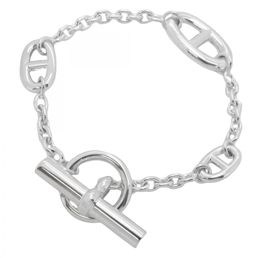 Hermes Chaine d'Ancre Farandole Bracelet, Sterling Silver 925, Men's & Women's: --- Catalog ---Category: SizeLength: 16.5cm / 6.49''Category: DesignType: Charm braceletGender: Men,WomenMaterial: Silver 925Category: GeneralBrand: Hermes--- Item List ---Section: ConditionRanking: R
