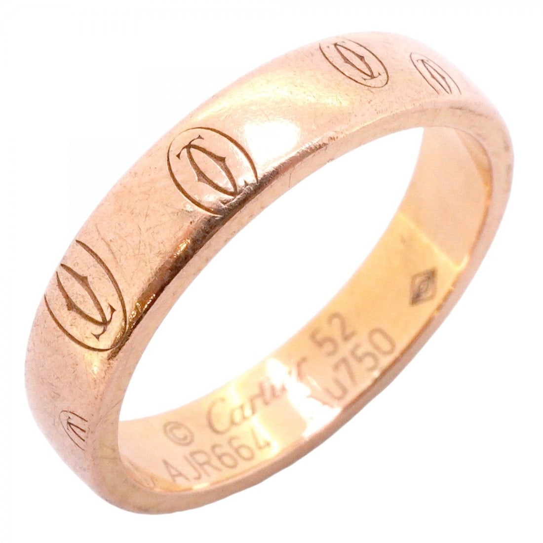 Cartier Happy Birthday Ring, 18K Pink Gold, Size 52, Ladies': --- Catalog ---Category: SizeUS Size: 6.5Brand Size: 52Category: DesignType: Band ringGender: WomenMaterial: Pink gold (18K)Category: GeneralBrand: Cartier--- Item List ---Section: ConditionRanking: R