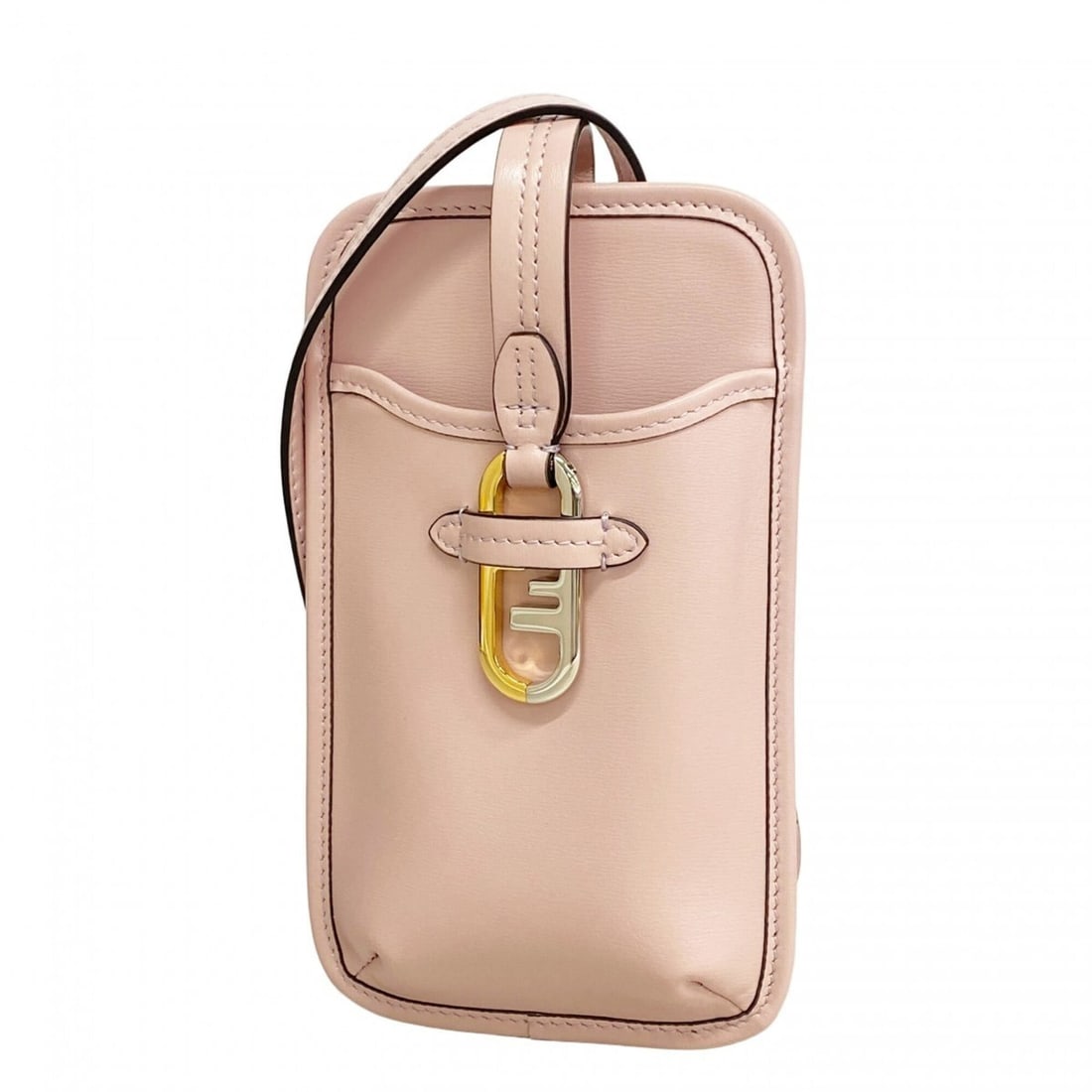 Fendi Shoulder Bag with Smartphone Holder, Leather, Pink Gold, Women's P2801745: --- Catalog ---Category: SizeSize (HxWxD): 19cm x 11cm x 2cm / 7.48'' x 4.33'' x 0.78''Category: DesignType: Shoulder bagColor: PinkGender: WomenMaterial: Leather Hardware Color: Gold, SilverCategory: