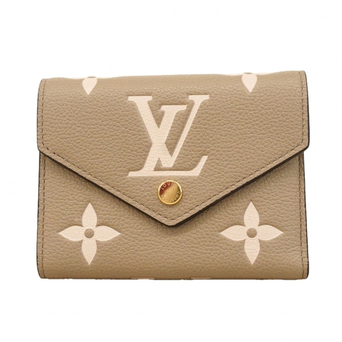 Louis Vuitton Tri-fold Wallet Monogram Empreinte Portefeuille Victorine M81861 Tourterelle Cream: --- Catalog ---Category: SizeSize (HxWxD): 9.5cm x 12cm x 1.5cm / 3.74'' x 4.72'' x 0.59''Category: DesignType: Wallet (tri-fold)Color: Cream, TourterelleGender: WomenCategory: GeneralMPN: M81861Brand