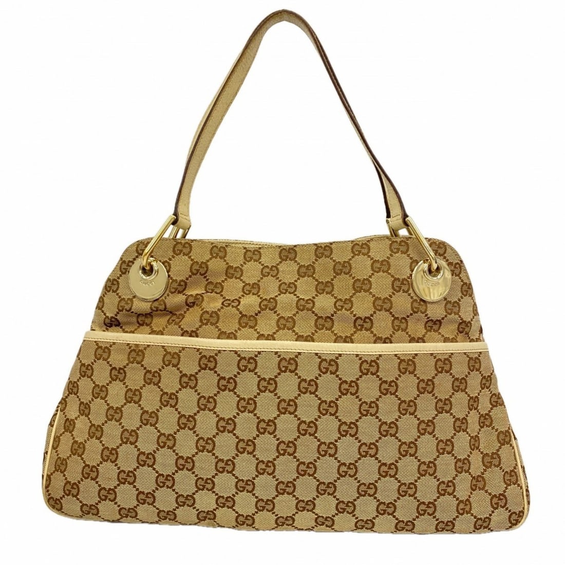 Gucci GG Canvas Tote Bag 121023 Brown Champagne Women's: --- Catalog ---Category: SizeSize (HxWxD): 24.5cm x 39cm x 7cm / 9.64'' x 15.35'' x 2.75''Category: DesignType: Tote bagColor: BrownGender: WomenMaterial: Canvas Hardware Color: Champagne goldCategory
