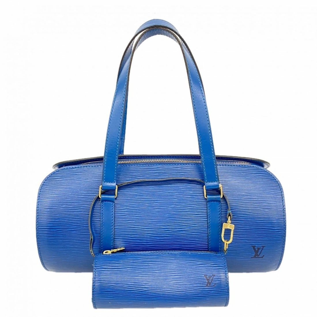 Louis Vuitton Epi Soufflot Handbag M52225 Toledo Blue Women's: --- Catalog ---Category: SizeSize (HxWxD): 15.5cm x 31cm x 14.5cm / 6.1'' x 12.2'' x 5.7''Category: DesignType: HandbagColor: Toledo blueGender: WomenCategory: GeneralMPN: M52225Brand: Louis Vuitton--