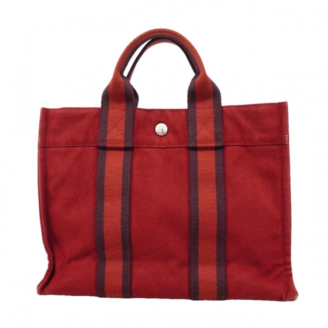 Hermes Fourre-Tout PM Canvas Tote Bag, Red, Men's & Women's: --- Catalog ---Category: SizeSize (HxWxD): 23cm x 30.5cm x 7.5cm / 9.05'' x 12'' x 2.95''Category: DesignType: Tote bagColor: Red colorGender: Men,WomenMaterial: Canvas Hardware Color: SilverCategory: