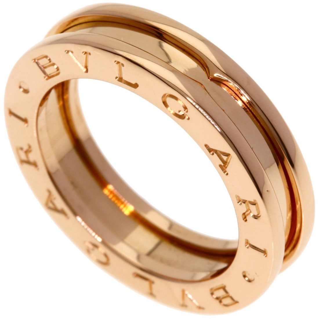BVLGARI B-zero1 1-band #50 Ring, 18K Pink Gold, Women's.: --- Catalog ---Category: SizeWidth: 4.8mm / 0.19''Weight: 6.8g / 0.23oz.JP Size: 10US Size: 5.5Category: DesignType: Band ringGender: WomenMaterial: Pink gold (18K)Category: GeneralLine: B.zero1Brand: