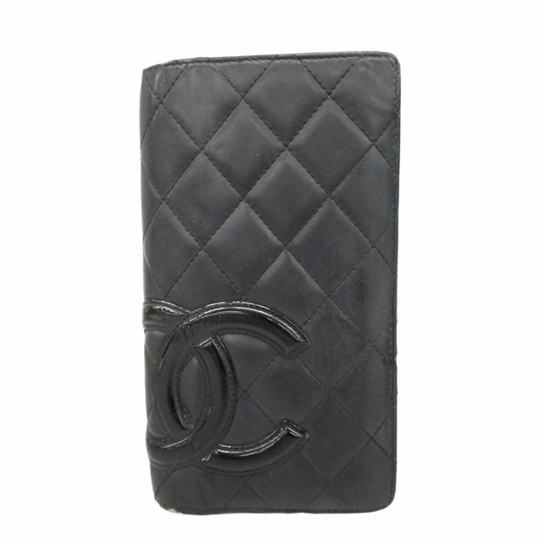 Chanel Cambon Lambskin Long Wallet, Black, Women's: --- Catalog ---Category: SizeSize (HxWxD): 18.5cm x 10cm x 1.5cm / 7.28'' x 3.93'' x 0.59''Category: DesignType: Long wallet (bi-fold)Color: BlackGender: WomenMaterial: Leather Leather/Fur Type: Lambs