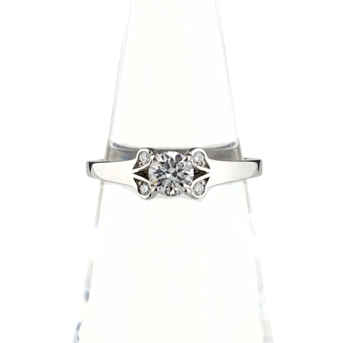 Cartier Ballerina Ring, Platinum Solitaire Pt950, Diamond, Women's Ring: --- Catalog ---Category: SizeJP Size: 10.5US Size: 5.5Category: DesignColor: SilverGender: WomenMaterial: Platinum 950Category: GeneralBrand: Cartier--- Item List ---Section: ConditionRanking: Rank AB