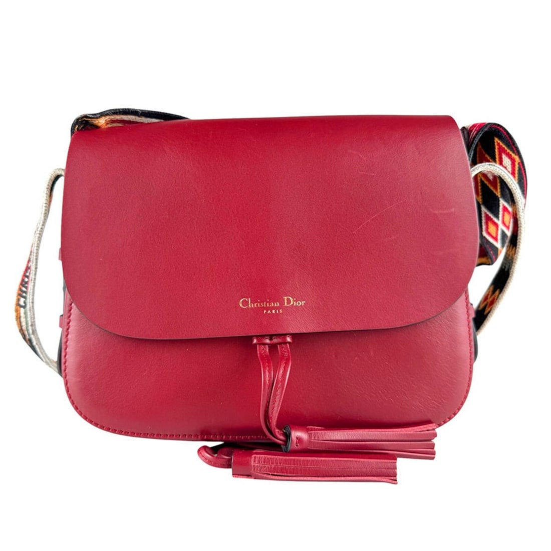 Christian Dior shoulder bag, leather, red, women's, z9366: --- Catalog ---Category: SizeSize (HxWxD): 20cm x 23cm x 6cm / 7.87'' x 9.05'' x 2.36''Category: DesignType: Shoulder bagColor: Red colorGender: WomenMaterial: Leather Category: GeneralBrand: Christia