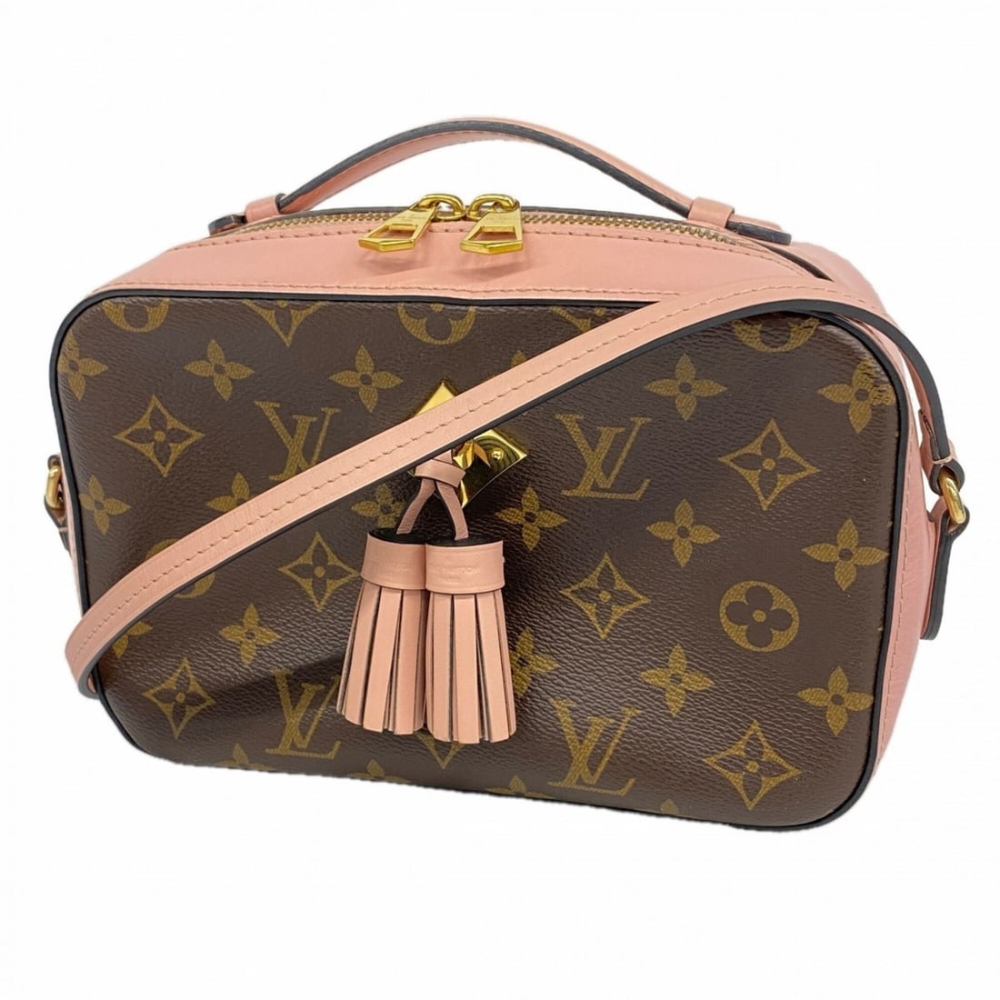 Louis Vuitton Monogram Saint-Onge Handbag M44442 Brown Rose Poudre 2-way bag for women: --- Catalog ---Category: SizeSize (HxWxD): 15cm x 22cm x 7cm / 5.9'' x 8.66'' x 2.75''Category: DesignType: HandbagColor: Brown, Rose PoudreGender: WomenCategory: GeneralMPN: M44442Brand: Louis Vuitto