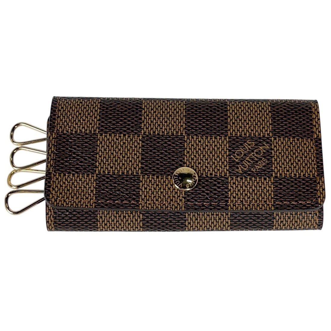 Louis Vuitton Multicles 4 Key Hook Holder Case Damier Brown N62631 Women's: --- Catalog ---Category: SizeSize (HxWxD): 5cm x 10cm x 1cm / 1.96'' x 3.93'' x 0.39''Category: DesignType: KeyringColor: Brown, Damier CanvasGender: WomenMaterial: Damier AzurCategory: GeneralLine: D