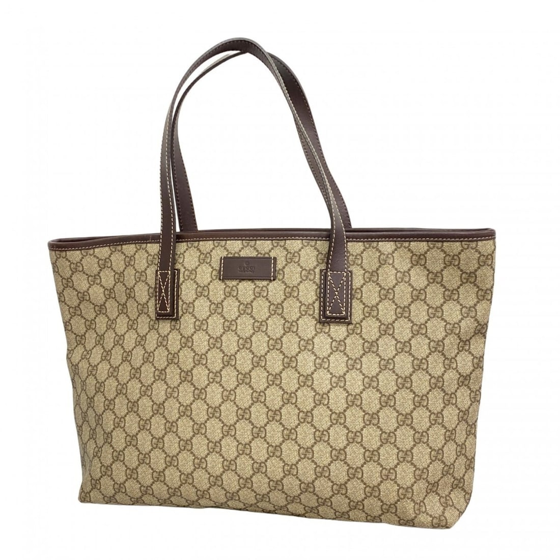 Gucci GG Supreme Tote Bag 211137 Brown Women's: --- Catalog ---Category: SizeSize (HxWxD): 27cm x 37cm x 11cm / 10.62'' x 14.56'' x 4.33''Category: DesignType: Tote bagColor: BrownGender: WomenMaterial: PVC Hardware Color: SilverCategory: GeneralMP