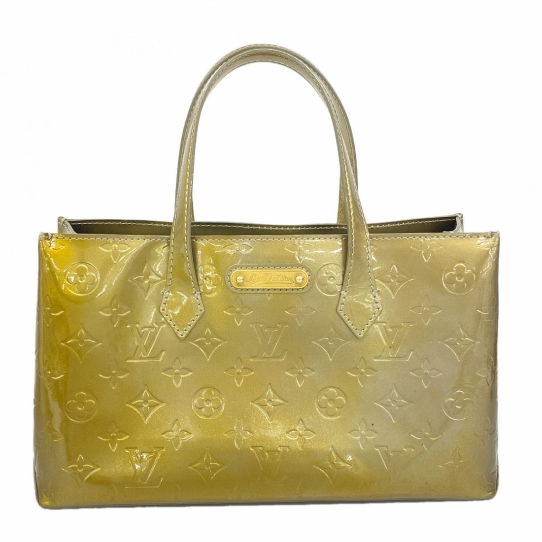 Louis Vuitton Vernis Wilshire PM Handbag M91627 Gris Art Deco Women's: --- Catalog ---Category: SizeSize (HxWxD): 18cm x 30.5cm x 11.5cm / 7.08'' x 12'' x 4.52''Category: DesignType: HandbagColor: Gris Art DecoGender: WomenCategory: GeneralMPN: M91627Brand: Louis Vuitton