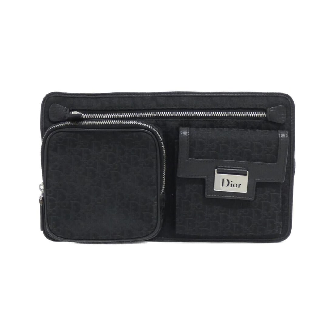 Dior Homme waist bag: --- Catalog ---Category: SizeSize (HxWxD): 15.5cm x 26cm x 5.00mm / 6.1'' x 10.23'' x 0.19''Category: DesignType: Fanny packColor: BlackGender: MenMaterial: Canvas Category: GeneralBrand: Dior Homme--