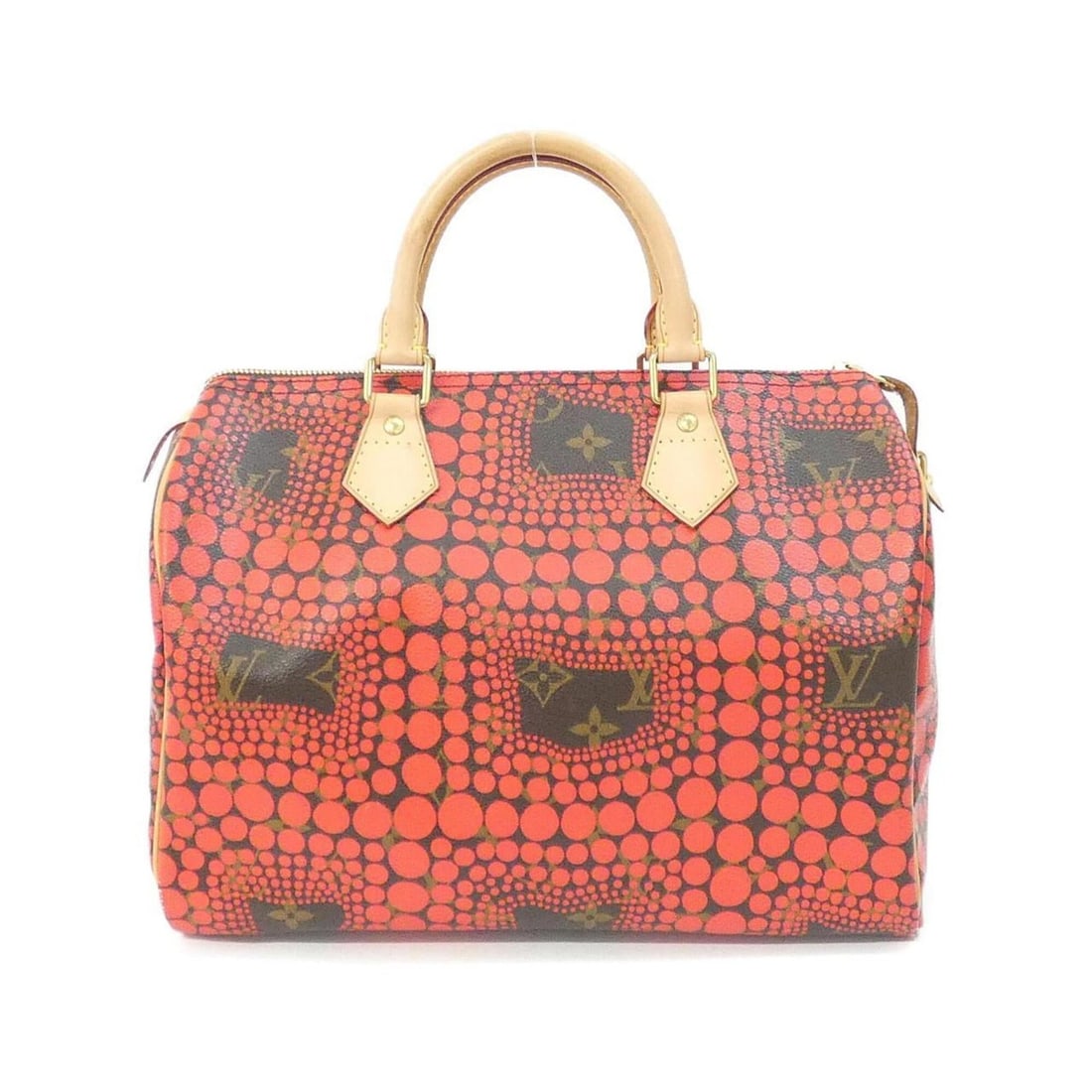 Louis Vuitton Monogram Town (Yayoi Kusama) Speedy 30cm M40693 Boston Bag: --- Catalog ---Category: SizeSize (HxWxD): 21cm x 30cm x 17cm / 8.26'' x 11.81'' x 6.69''Category: DesignType: Boston bagColor: Marron, Monogram, RougeGender: WomenMaterial: Monogram , Coated canvas C